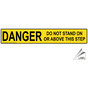 Danger Do Not Stand On Or Above This Step Label NHE-16289