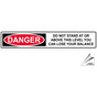 Danger Do Not Sit Or Stand Label for Ladder / Scaffold NHE-16290