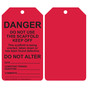 Red DANGER DO NOT USE THIS SCAFFOLD KEEP OFF Safety Tag CS143786