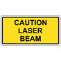 Caution Laser Beam Sign IHE-25310_YLW