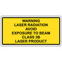 Warning Laser Radiation Avoid Exposure To Sign IHE-37908_YLW