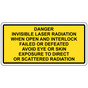 Danger Invisible Laser Radiation When Open Sign IHE-4271_YLW