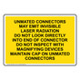 Unmated Connectors May Emit Invisible Sign NHE-33012_YLW