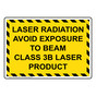 Laser Radiation Avoid Exposure To Beam Sign NHE-33054_YBSTR