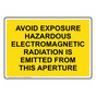 Avoid Exposure Hazardous Electromagnetic Sign NHE-37981_YLW