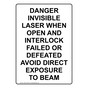 Portrait Danger Invisible Laser When Open And Sign NHEP-33036