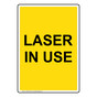 Portrait Laser In Use Sign NHEP-4206