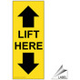 Lift Here With Outward Arrows Label for Crane NHE-14566