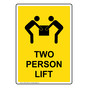Two Person Lift Sign for Manual Lifting / Back Belts NHEP-10025