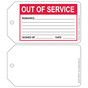 OUT OF SERVICE REMARKS: SIGNED BY DATE Lockout Tag CS406104