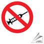 No Sharps Symbol Label for Medical Facility LABEL_PROHIB_91-R