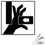 Crush Hazard Hand Symbol Label for Machine Safety LABEL_SYM_200_e