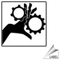 Entanglement Hazard Hand Symbol Label for Machine Safety LABEL_SYM_206_b