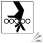 Entanglement Hazard Hand Symbol Label for Machine Safety LABEL_SYM_207_b