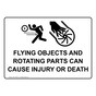 Flying Objects And Rotating Parts Sign NHE-16788