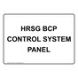 HRSG Bcp Control System Panel Sign NHE-27164