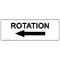Rotation With Left Arrow Label for Machine Safety NHE-18201