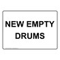 New Empty Drums Sign NHE-32939