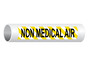 Non Medical Air Pipe Label PIPE-15201_Black_on_YellowStripes