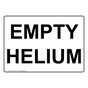Empty Helium Sign NHE-33030