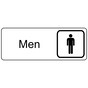 White Engraved Men Sign with Symbol