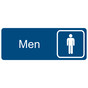 Blue Engraved Men Sign with Symbol EGRE-430-SYM_White_on_Blue