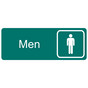 Green Engraved Men Sign with Symbol EGRE-430-SYM_White_on_Green