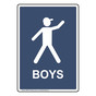 Portrait Navy Boys Restroom Sign With Symbol RREP-7012-White_on_Navy