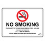 Michigan No Smoking Smoke-Free Air Law Sign NHE-10603-Michigan