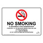Michigan No Smoking In This Establishment Sign NHE-10606-Michigan