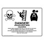 Danger! Abandoned Mine Hazards Unsafe Mine Openings Sign NHE-19816