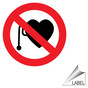 No Pacemaker Symbol Label for Medical Facility LABEL_PROHIB_53-R