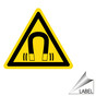 Strong Magnetic Field Symbol Label for Medical Facility LABEL_TRIANGLE_10_b