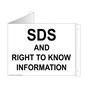 White Triangle-Mount SDS AND RIGHT TO KNOW INFORMATION Sign NHE-17857Tri