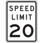 Reflective Federal MUTCD R2-1 Speed Limit 20 Sign CS988658