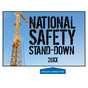 Blue National Safety Stand-Down Hard Hat / Helmet Label