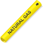 Coiled Black-on-Yellow Natural Gas Pipe Marker CS594354