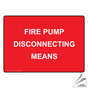 NEC Electrical Fire Pump Disconnecting Means Label VLT-16258