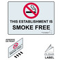 Nevada This Establishment Is Smoke Free Label With Front Adhesive NHE-7444-Nevada-Reverse