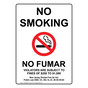 New Jersey No Smoking Violators Fines Bilingual Sign NHB-6898-NewJersey