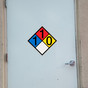 NFPA 1100 Hazard Diamond on Exterior Door