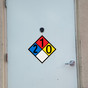 NFPA 2100 Hazard Diamond on Exterior Door