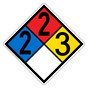 NFPA 704 Diamond Sign with 2-2-3-0 Hazard Ratings NFPA_PRINTED_2230