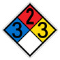 NFPA 704 Diamond Sign with 3-2-3-0 Hazard Ratings NFPA_PRINTED_3230