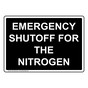 Emergency Shutoff For The Nitrogen Sign NHE-33023_BLK
