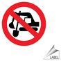 No Digging Symbol Label for Pipeline / Utility LABEL_PROHIB_80_b
