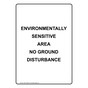 Portrait Environmentally Sensitive Area No Ground Sign NHEP-32898