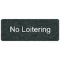 Charcoal Marble Engraved No Loitering Sign EGRE-445_White_on_CharcoalMarble