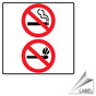 No Smoking No Open Flame Symbol Label for Hazmat LABEL_PROHIB_01_02-R