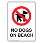 Portrait No Dogs On Beach Sign With Symbol NHEP-17028